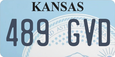 KS license plate 489GVD