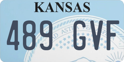 KS license plate 489GVF