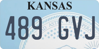 KS license plate 489GVJ