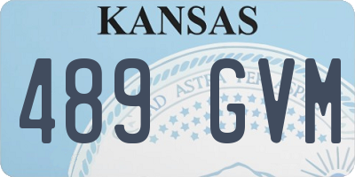 KS license plate 489GVM
