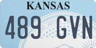 KS license plate 489GVN