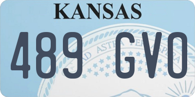 KS license plate 489GVO