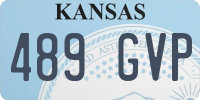 KS license plate 489GVP