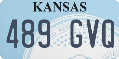 KS license plate 489GVQ