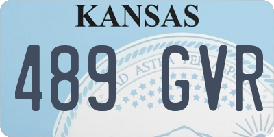 KS license plate 489GVR