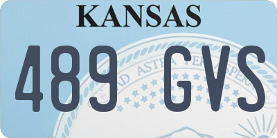 KS license plate 489GVS