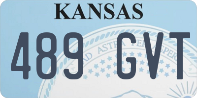 KS license plate 489GVT