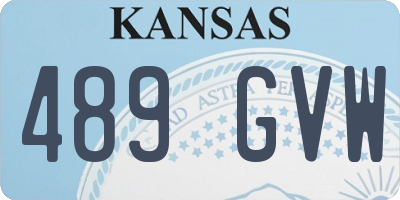 KS license plate 489GVW