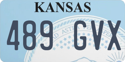 KS license plate 489GVX