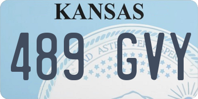 KS license plate 489GVY