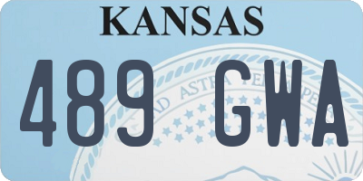 KS license plate 489GWA