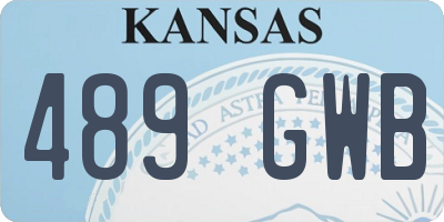KS license plate 489GWB
