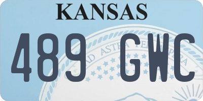 KS license plate 489GWC