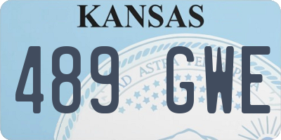 KS license plate 489GWE
