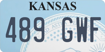 KS license plate 489GWF
