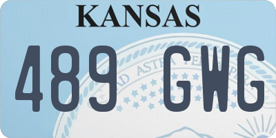 KS license plate 489GWG