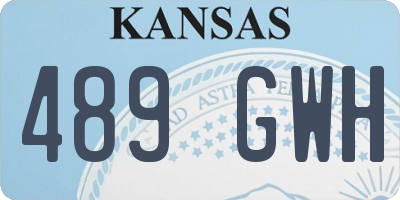KS license plate 489GWH