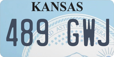 KS license plate 489GWJ