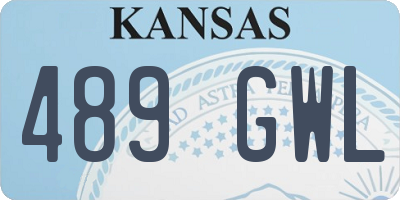 KS license plate 489GWL