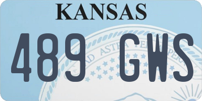 KS license plate 489GWS