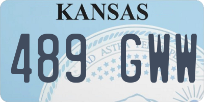 KS license plate 489GWW