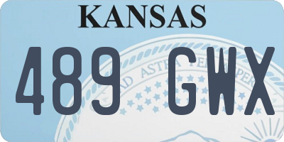 KS license plate 489GWX