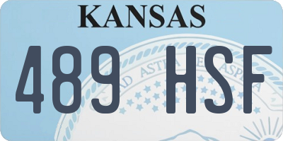 KS license plate 489HSF