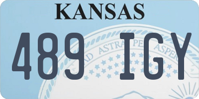 KS license plate 489IGY