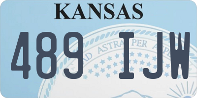 KS license plate 489IJW