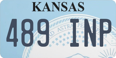 KS license plate 489INP
