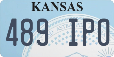 KS license plate 489IPO