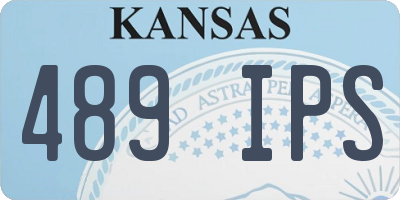 KS license plate 489IPS