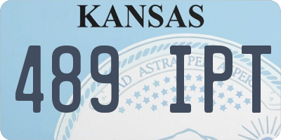 KS license plate 489IPT
