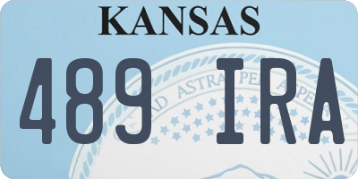 KS license plate 489IRA