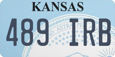 KS license plate 489IRB