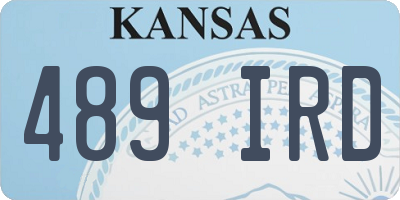 KS license plate 489IRD
