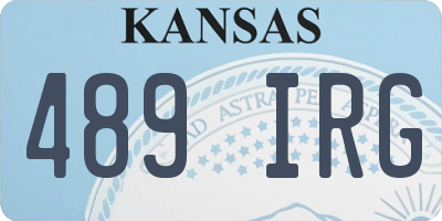 KS license plate 489IRG