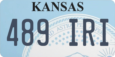 KS license plate 489IRI