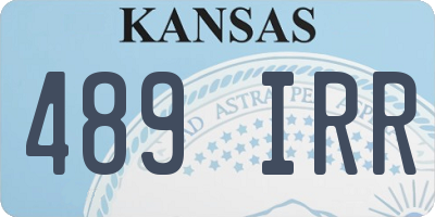 KS license plate 489IRR