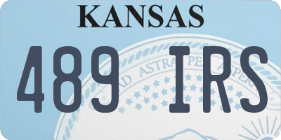 KS license plate 489IRS