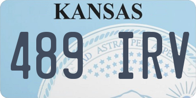 KS license plate 489IRV