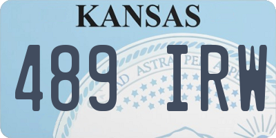 KS license plate 489IRW