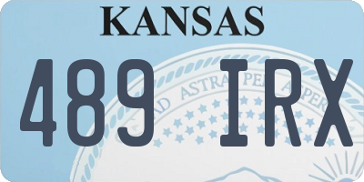 KS license plate 489IRX
