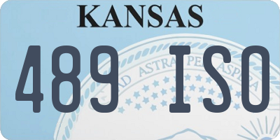 KS license plate 489ISO
