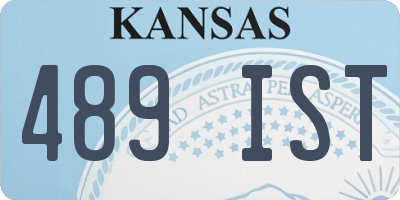 KS license plate 489IST