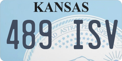 KS license plate 489ISV