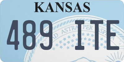 KS license plate 489ITE