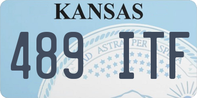 KS license plate 489ITF