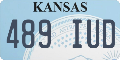 KS license plate 489IUD