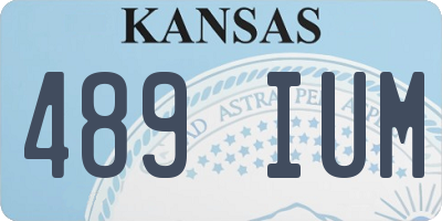 KS license plate 489IUM